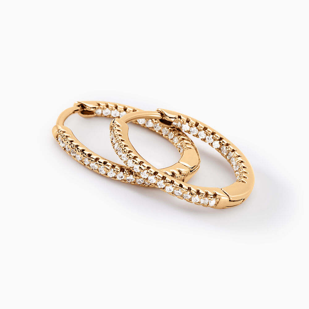 Cr&eacute;oles Karolina Rondes Plaqu&eacute; Or Jaune Oxyde De Zirconium - Cr&eacute;oles Femme | Marc Orian