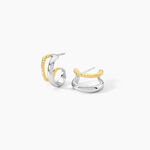 Cr&eacute;oles Lara Argent Bicolore - Cr&eacute;oles Femme | Marc Orian