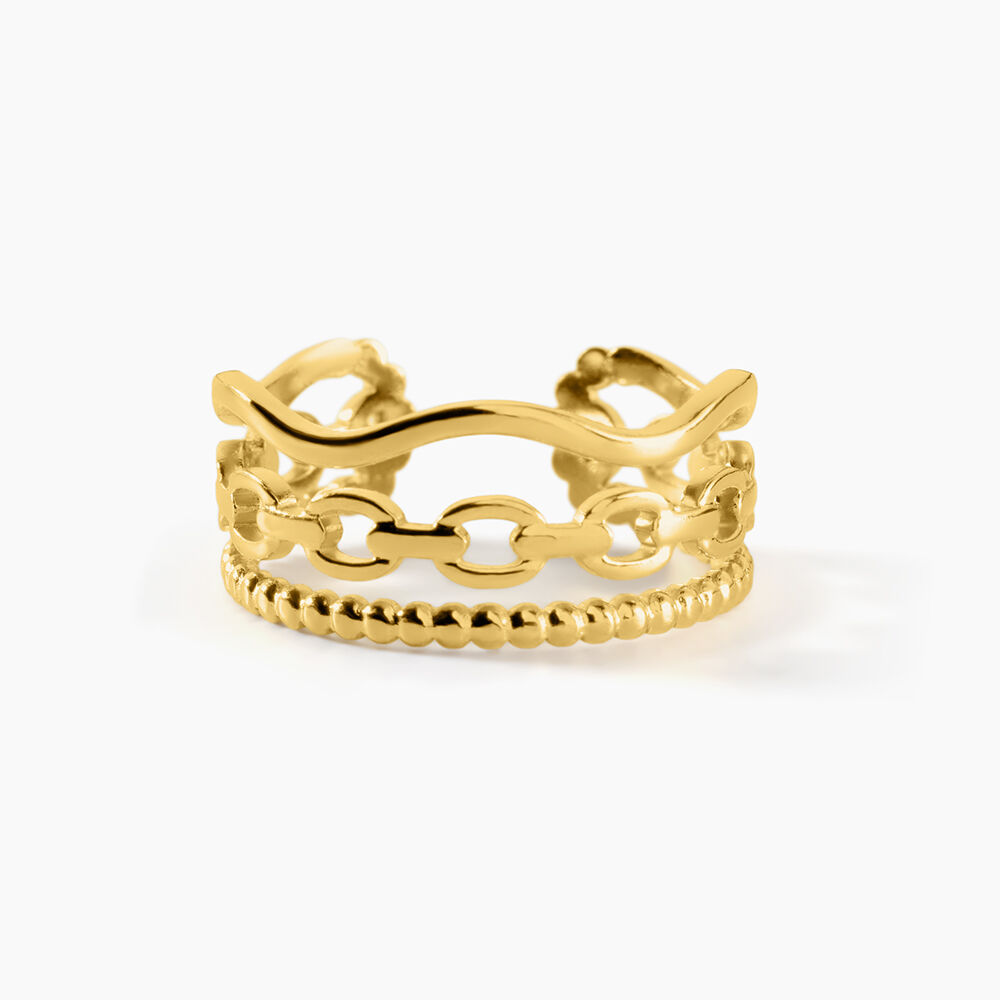Bague Eva Acier Jaune - Bijoux fantaisie Femme | Marc Orian