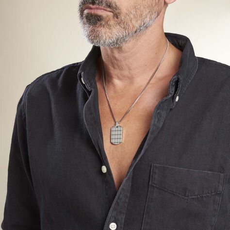 Collier Benoit Acier Blanc - Colliers Homme | Marc Orian