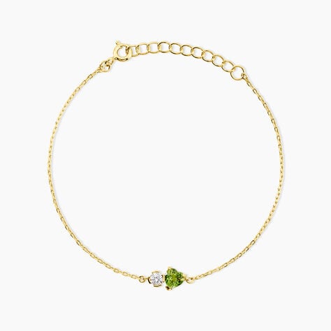 Bracelet Poem Argent Jaune P&eacute;ridot Oxyde De Zirconium - Bracelets fantaisie Femme | Marc Orian