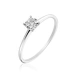 Bague Solitaire Or Blanc Dream Diamants - Parures de mariage Femme | Marc Orian