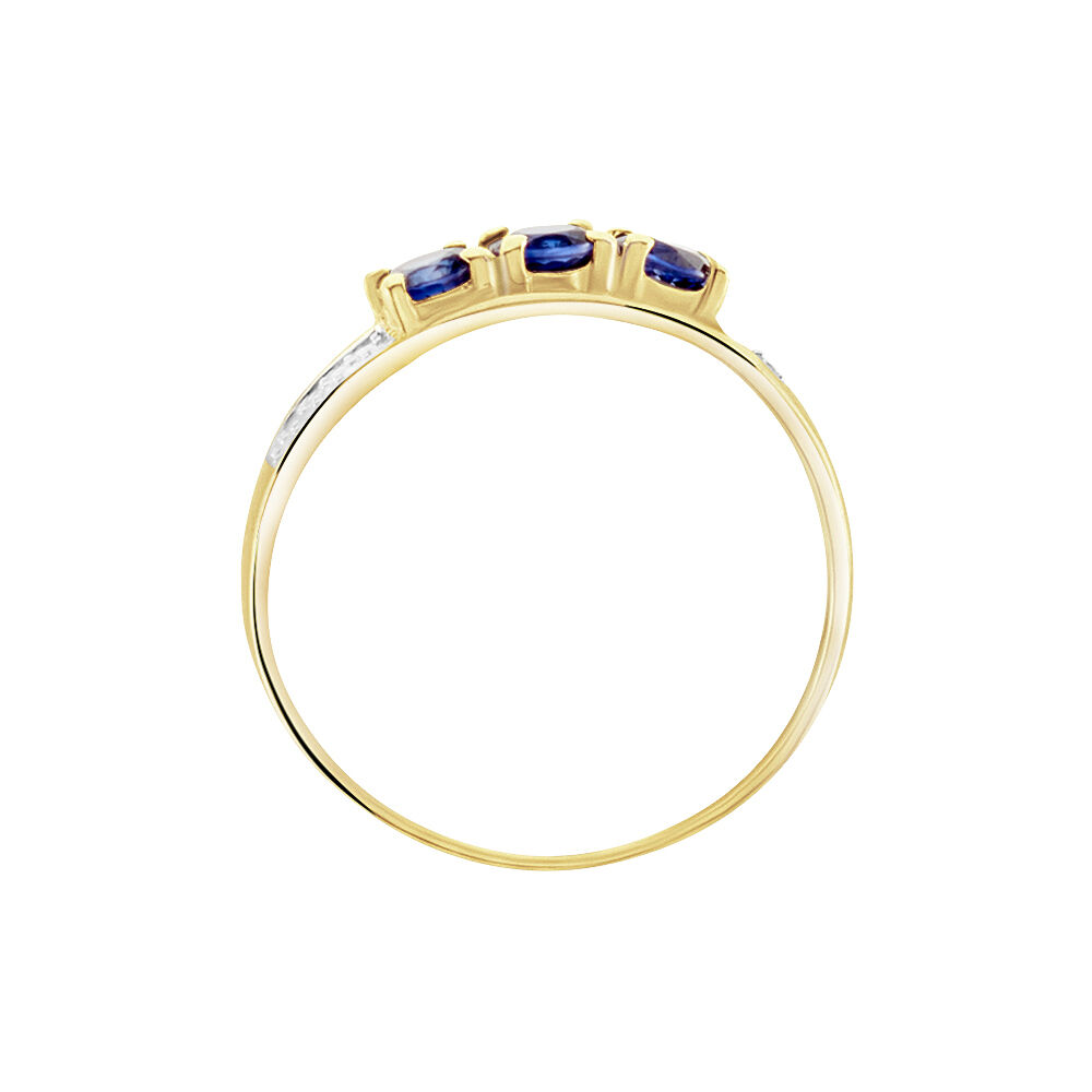 Bague Or Jaune Abelard Saphirs Diamants - Bagues fian&ccedil;ailles Femme | Marc Orian
