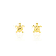 Boucles D'oreilles Puces Almahae Tortue Or Jaune - Clous d'oreilles Enfant | Marc Orian