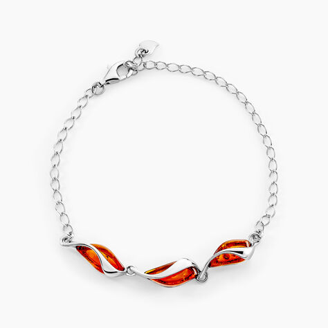Bracelet Argent Blanc Eve-liseae Ambre - Bracelets cha&icirc;nes Femme | Marc Orian