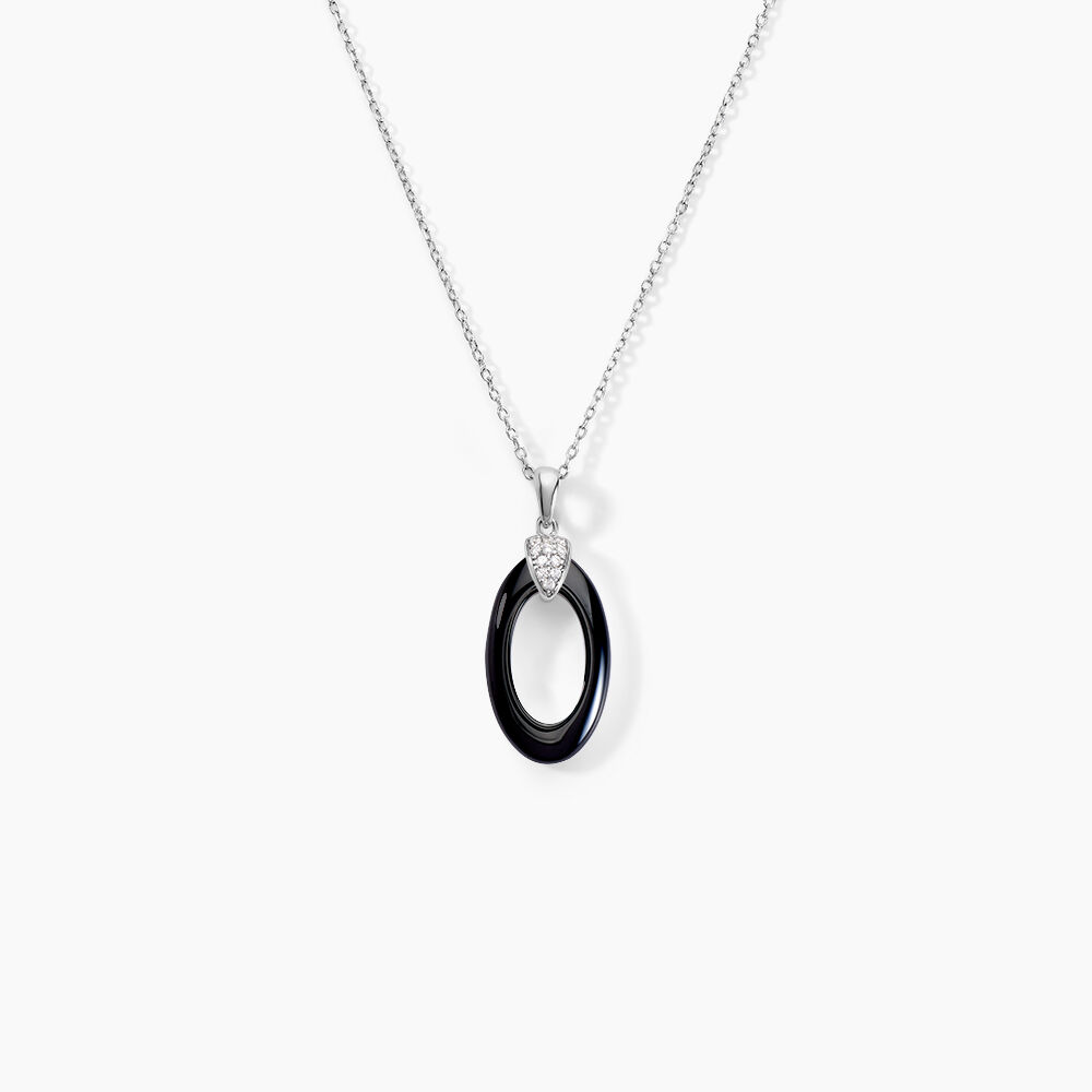 Collier Peer Argent Blanc Oxyde De Zirconium - Colliers avec pierres Femme | Marc Orian