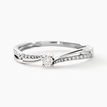 Bague Solitaire Asia Or Blanc Diamant - Parures de mariage Femme | Marc Orian