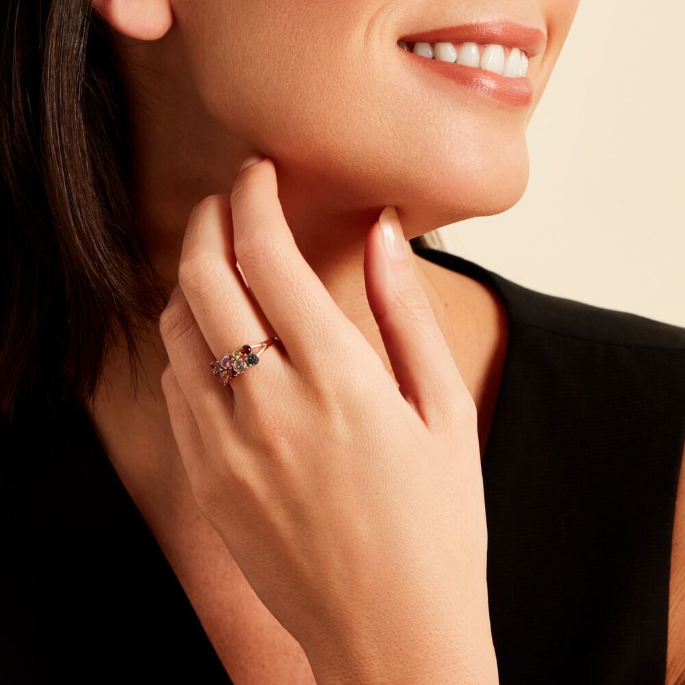 Bague Leonice Or Rose Topaze Amethyste - Bagues pierres fines Femme | Marc Orian