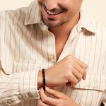 Bracelet Phebus Him Acier Noir - Bracelets cordons Homme | Marc Orian