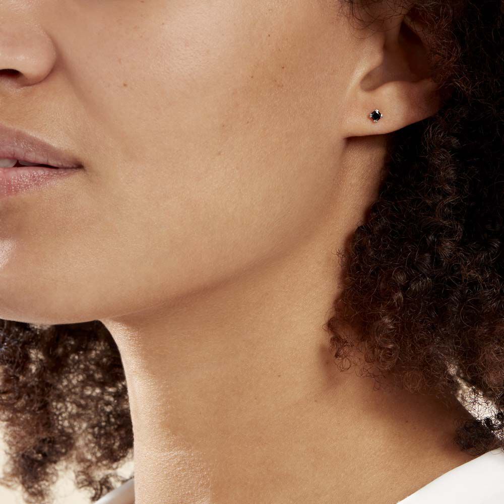 Boucles D'oreilles Puces Doreen Carre Or Blanc Oxyde De Zirconium - Puces Femme | Marc Orian