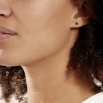 Boucles D'oreilles Puces Doreen Carre Or Blanc Oxyde De Zirconium - Puces Femme | Marc Orian