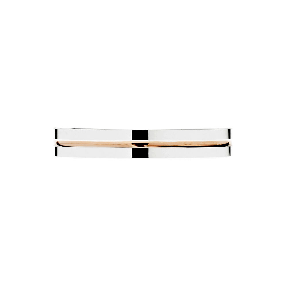 Alliance Liseret Ruban Plat Or Bicolore - Alliances duo Femme | Marc Orian