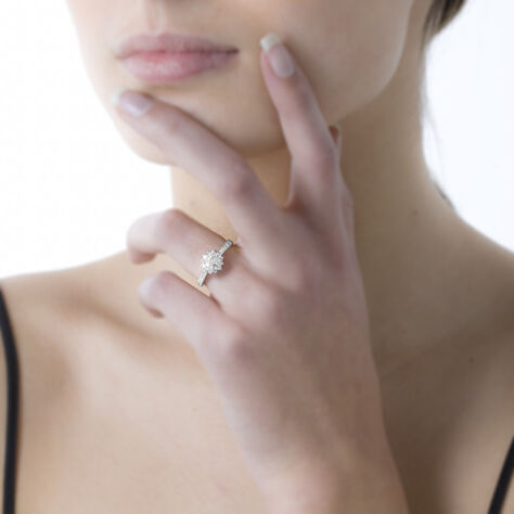 Bague Chou Or Blanc Diamant - Bagues fiançailles Femme | Marc Orian