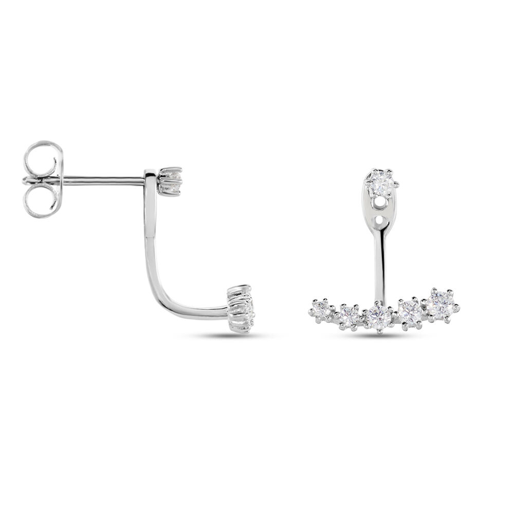 Bijoux D'oreilles Karoly Argent Blanc Oxyde De Zirconium - Piercings d'oreilles Femme | Marc Orian