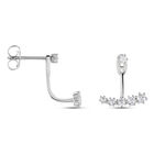 Bijoux D'oreilles Karoly Argent Blanc Oxyde De Zirconium - Piercings d'oreilles Femme | Marc Orian