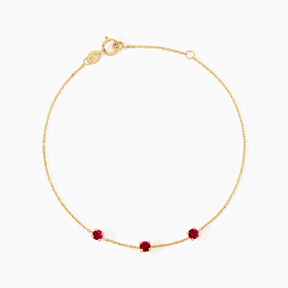 Bracelet Esmerald Rendez-Vous Or Jaune Rubis - Bracelets cha&icirc;nes Femme | Marc Orian