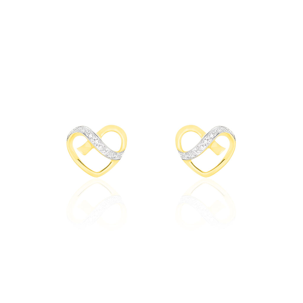 Boucles D'oreilles Puces Juliane Or Jaune Diamant - Boucles d'oreilles pierres précieuses Femme | Marc Orian