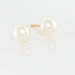 Boucles D'oreilles Puces Kesya Nacres Bouton Or Jaune Perle De Culture - Boucles d'oreilles mariage Famille | Marc Orian