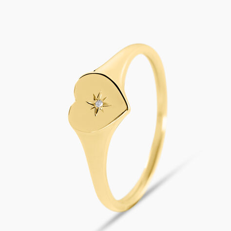 Chevalière Dulcibella Or Jaune Diamant - Chevalières Femme | Marc Orian