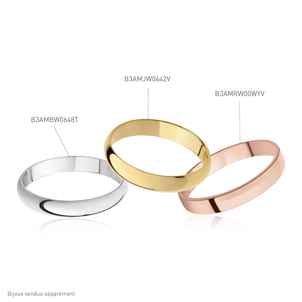 Alliance Aphroditia Demi Jonc Bombe Or Blanc - Alliances Famille | Marc Orian
