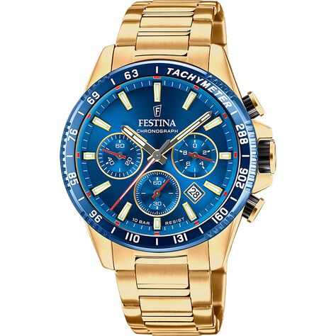 Montre Festina Timeless Chronograph Bleu - Montres sport Homme | Marc Orian