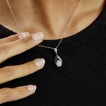 Collier Marina Cera Argent Blanc C&eacute;ramique Et Oxyde De Zirconium - Colliers avec pierres Femme | Marc Orian