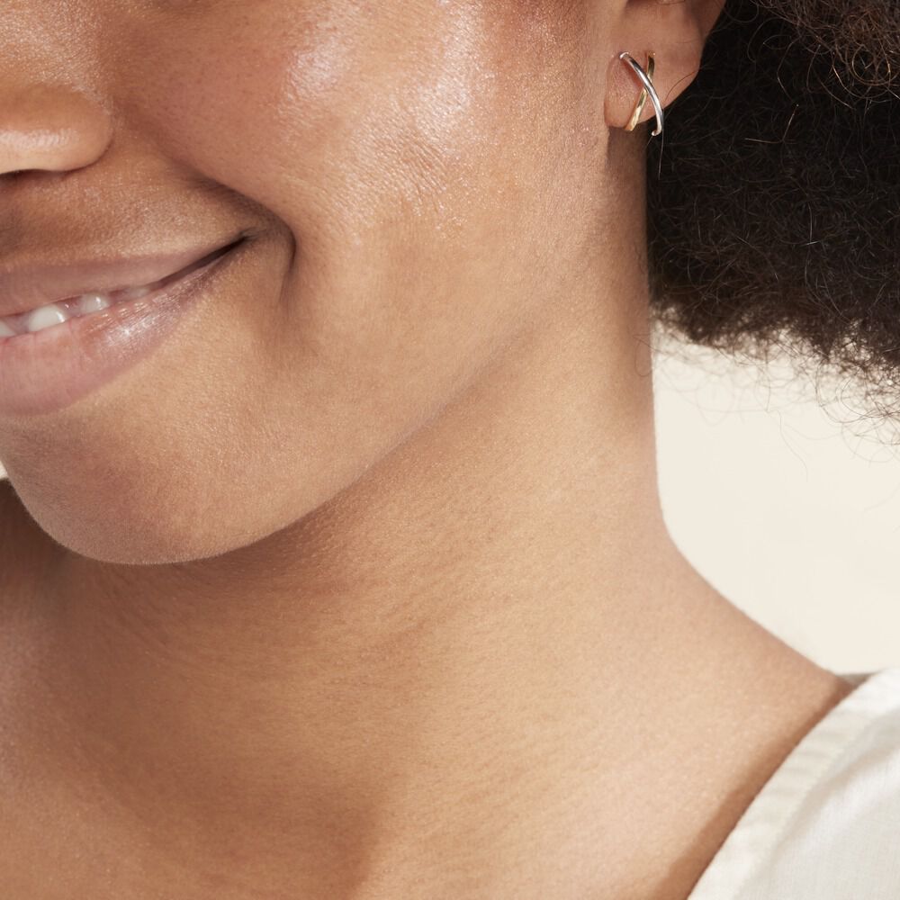 Créoles Bleona Or Bicolore - Créoles Femme | Marc Orian