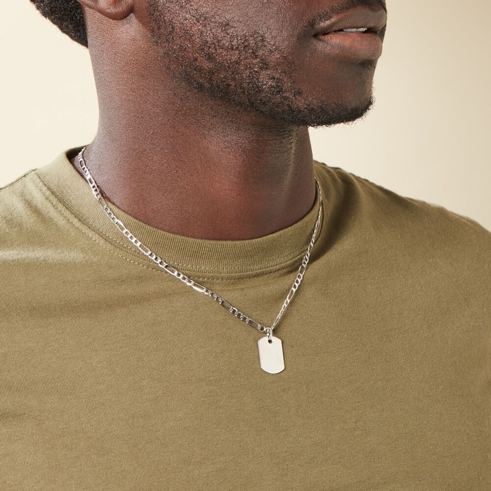 Pendentif Aymerik Argent Blanc - Bijoux personnalisés Homme | Marc Orian