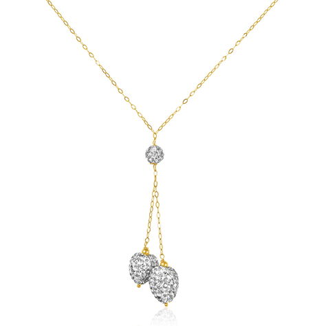 Collier Floranneae Or Jaune Strass - Colliers avec pierres Femme | Marc Orian