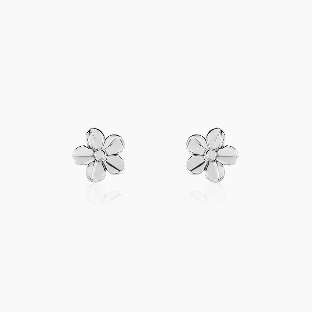 Boucles D'oreilles Puces Sulya Argent Blanc - Puces Femme | Marc Orian