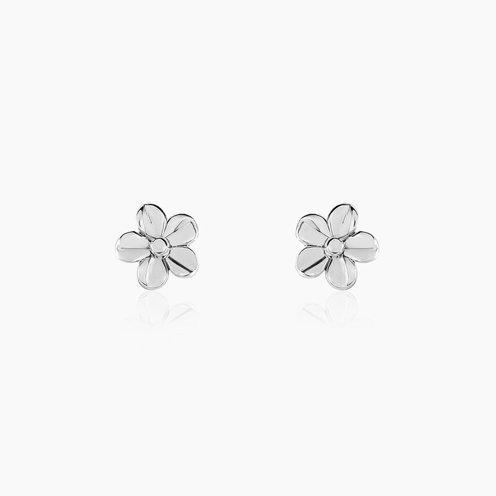Boucles D'oreilles Puces Sulya Argent Blanc - Puces Femme | Marc Orian