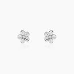 Boucles D'oreilles Puces Sulya Argent Blanc - Puces Femme | Marc Orian