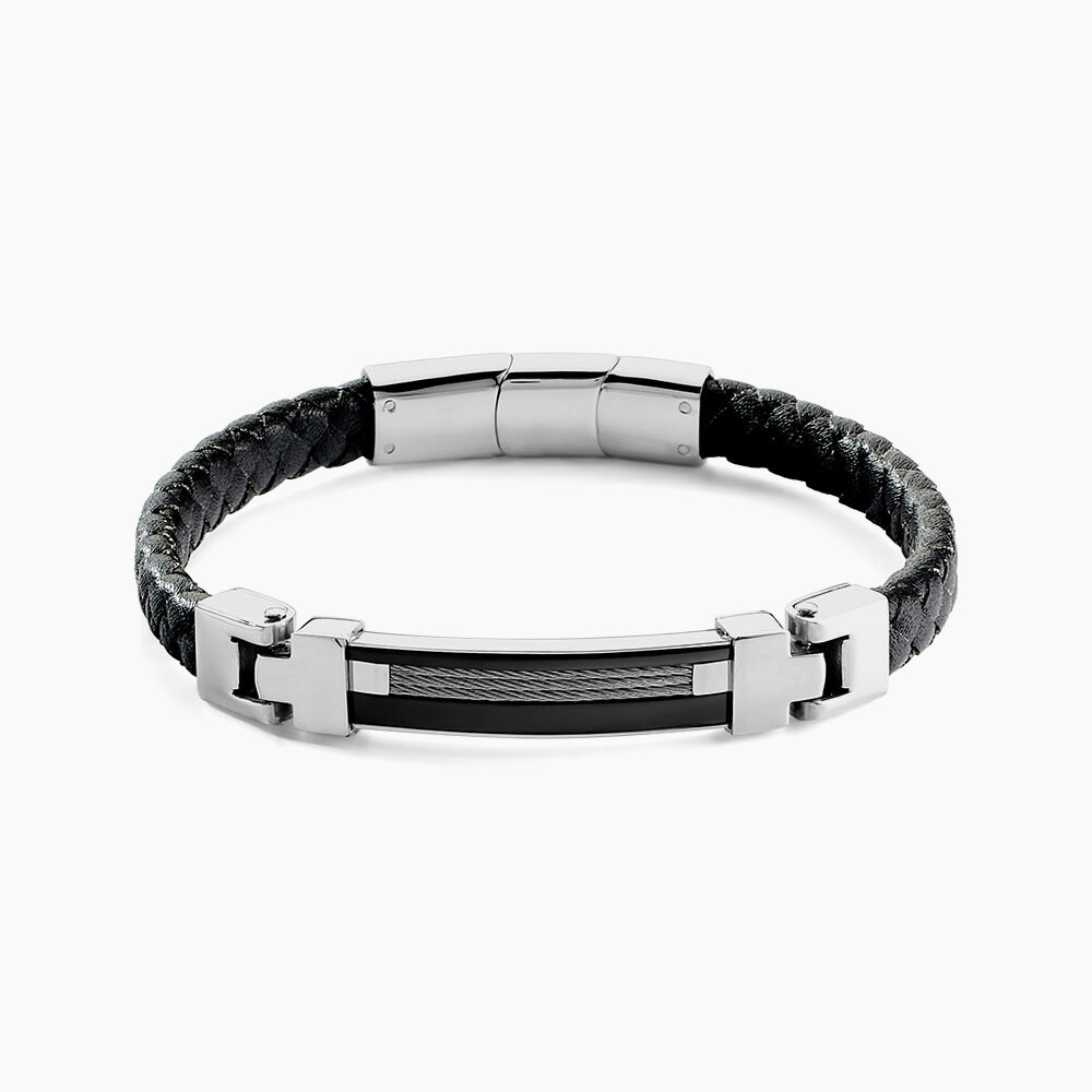 Bracelet Yannick Acier Blanc - Bracelets cuir Homme | Marc Orian