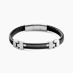 Bracelet Yannick Acier Blanc - Bracelets cuir Homme | Marc Orian