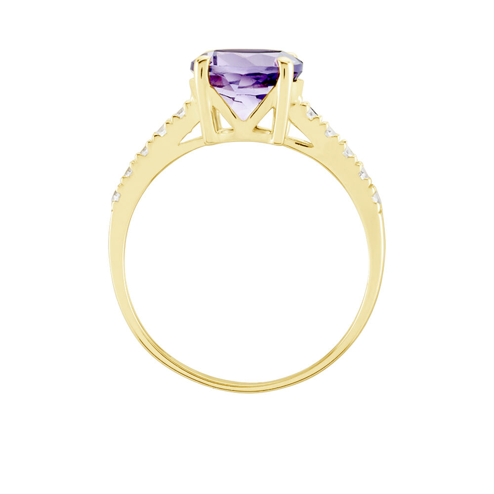 Bague Or Jaune Terese Am&eacute;thyste - Bagues pierres fines Femme | Marc Orian