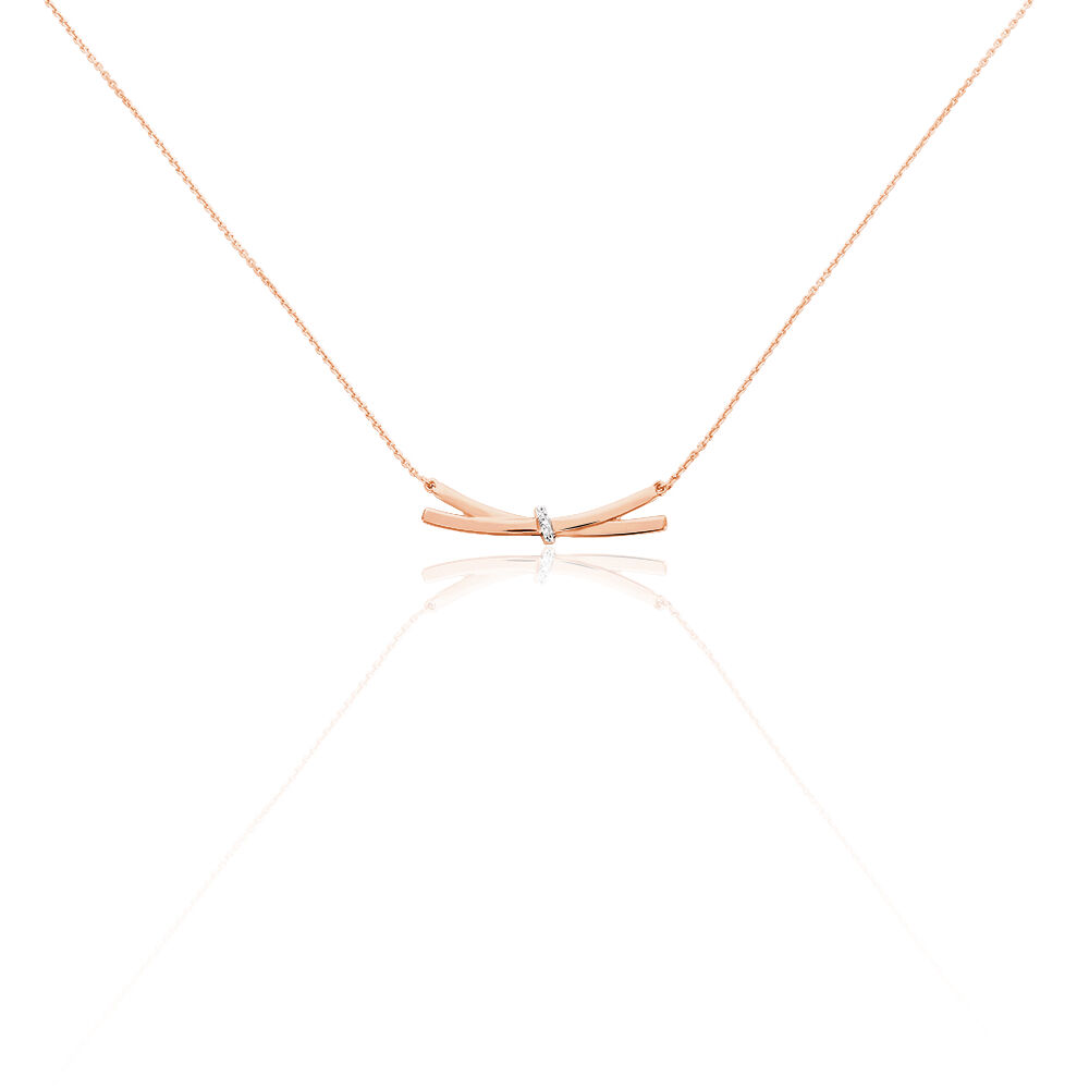 Collier Ilvia Or Rose Diamant - Colliers avec pierres Femme | Marc Orian