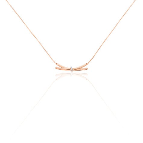 Collier Ilvia Or Rose Diamant - Colliers avec pierres Femme | Marc Orian