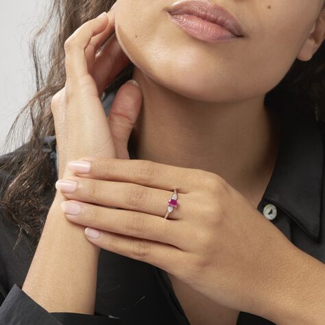Bague Edgina Or Blanc Rubis Et Diamant - Bagues Femme | Marc Orian