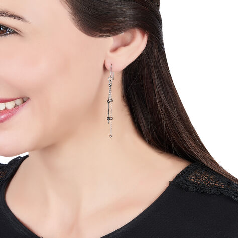 Boucles D'oreilles Pendantes Anfel Argent Tricolore - Boucles d'oreilles Pendantes Femme | Marc Orian