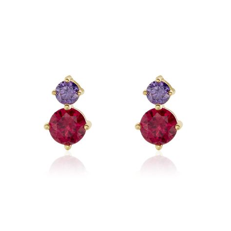 Boucles D'oreilles Pendantes Plaqué Or Janviere Pierres Artificielles - Pendantes Femme | Marc Orian