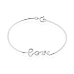 Bracelet Jonc Love Argent Blanc - Bracelets joncs Femme | Marc Orian