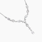 Collier Cravate Argent Blanc Benedito Oxydes De Zirconium - Colliers avec pierres Femme | Marc Orian