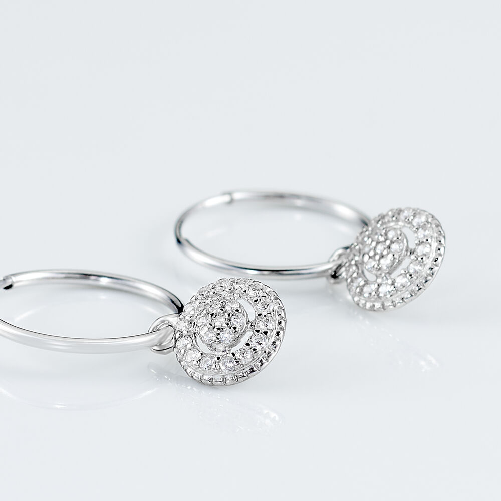 Cr&eacute;oles Lulu Or Blanc Oxyde - Boucles d'oreilles pampille Femme | Marc Orian