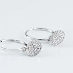 Cr&eacute;oles Lulu Or Blanc Oxyde - Boucles d'oreilles pampille Femme | Marc Orian