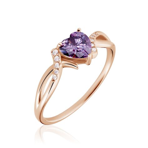Bague Argent Rose Avalon Oxyde De Zirconium - Bagues Solitaire Femme | Marc Orian
