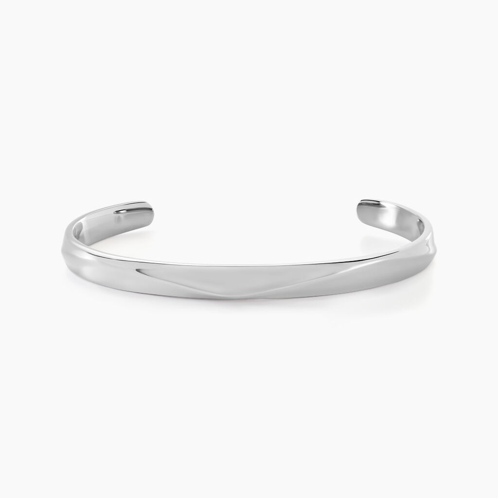 Bracelet Jonc Two Argent Blanc - Bracelets joncs Femme | Marc Orian
