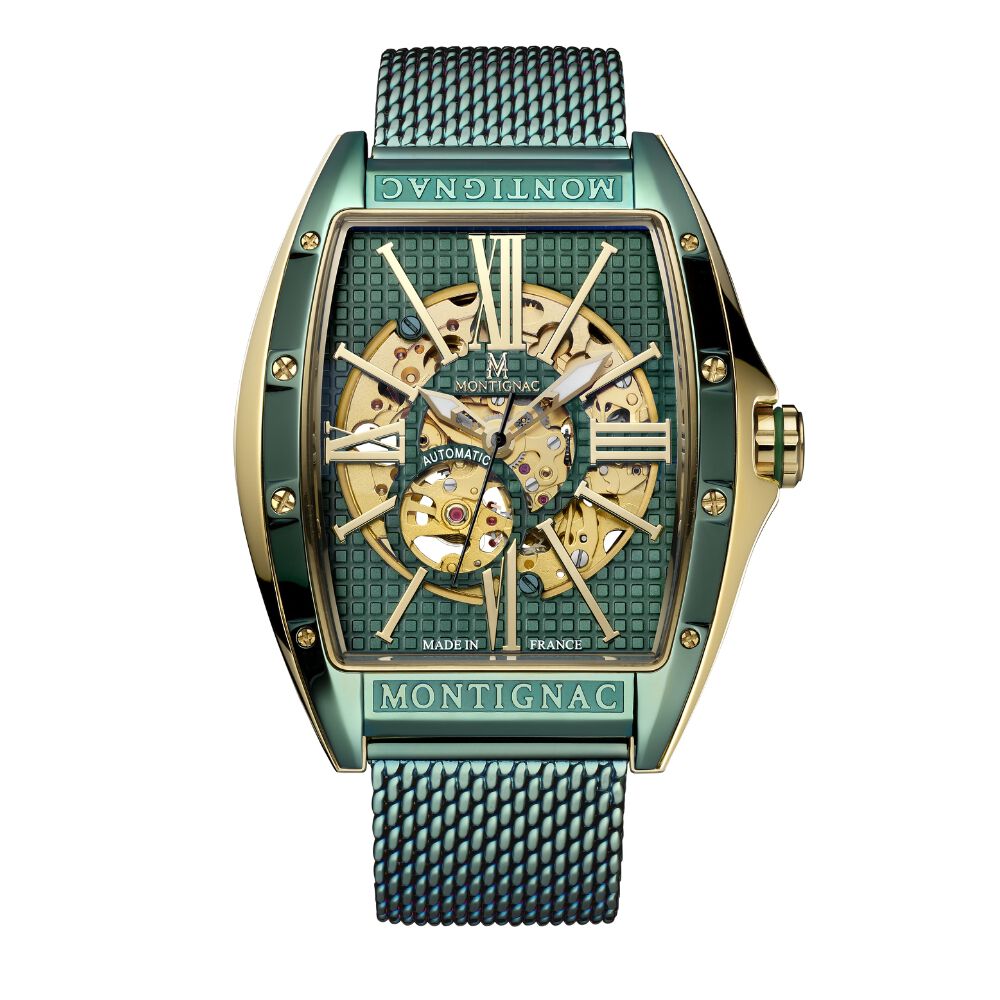 Montre Montignac Tonneau Automatique Vert - Montres automatiques Homme | Marc Orian