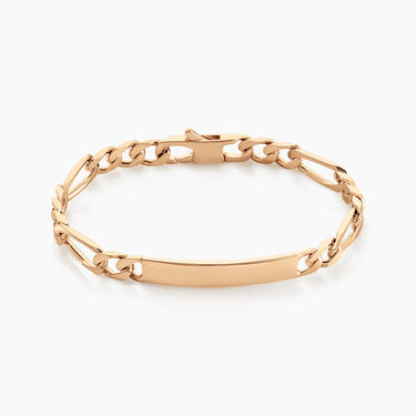 Bracelet Identit&eacute; Bixente Plaqu&eacute; Or Jaune