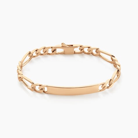 Bracelet Identit&eacute; Bixente Plaqu&eacute; Or Jaune - Gourmettes Homme | Marc Orian