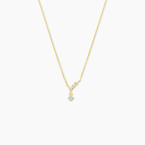 Collier Poem Argent Jaune Topaze Oxyde De Zirconium - Colliers avec pierres Femme | Marc Orian